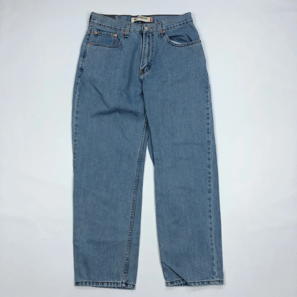 Vintage Levis 550 Relaxed Jeans Mens Fits 30x30 Medium Wash Blue Denim Y2K